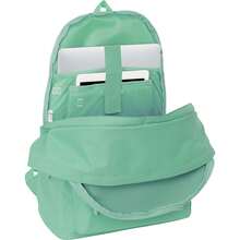 Double School Backpack (Daily Use) 15.6" With USB Munich Basicos "Turquoise" - Official Licensed School Backpack - Ergonomic Design - Ample Storage Space - Multifunctional Pockets - Multicolor - View 5