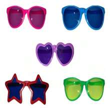 40 Lentes Gigantes Plástico Color Fiesta Batucada Boda Xv - Multicolor - Ver 1