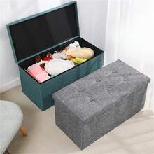 1 Chiếc Ghế Ottoman Có Thể Gấp Gọn Với Ghế Đệm Mềm Mại, Chỗ Để Chân Lớn Và Không Gian Chứa Đồ Cho Phòng Ngủ, Phòng Khách Và Nhiều Môi Trường Khác Nhau - Nhiều màu - Xem 3