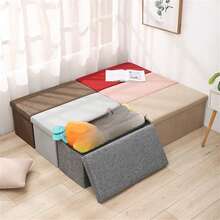 1 Chiếc Ghế Ottoman Có Thể Gấp Gọn Với Ghế Đệm Mềm Mại, Chỗ Để Chân Lớn Và Không Gian Chứa Đồ Cho Phòng Ngủ, Phòng Khách Và Nhiều Môi Trường Khác Nhau - Nhiều màu - Xem 11