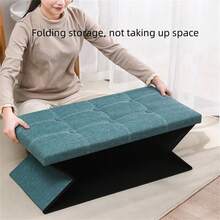 1 Chiếc Ghế Ottoman Có Thể Gấp Gọn Với Ghế Đệm Mềm Mại, Chỗ Để Chân Lớn Và Không Gian Chứa Đồ Cho Phòng Ngủ, Phòng Khách Và Nhiều Môi Trường Khác Nhau - Nhiều màu - Xem 5