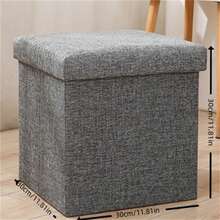 1 Chiếc Ghế Ottoman Có Thể Gấp Gọn Với Ghế Đệm Mềm Mại, Chỗ Để Chân Lớn Và Không Gian Chứa Đồ Cho Phòng Ngủ, Phòng Khách Và Nhiều Môi Trường Khác Nhau - Nhiều màu - Xem 2
