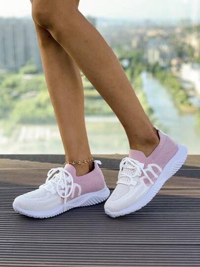 2024 New Women's Jacquard Fabric Slip-On Shoes For Four Seasons, Lightweight And Comfortable With Strap Decoration For Casual Sports