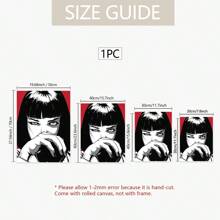 1pc Canvas Painting, Cool Girl, Ideal Gift For Living Room, Kitchen, Decor Wall Art Wall Decor, Home Decor, Wall Art, Room Decor, Room Decoration, No Frame