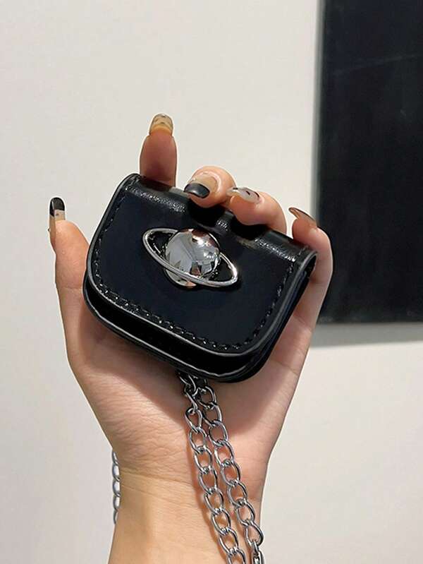 Ultra Small Mini Bag For Women, Patent Leather, Small Square Bag, Chain, Crossbody