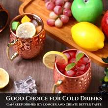 1PC.60/350/530ML-- Mule Mugs , Hammered Copper Cups With 304 Stainless Steel Lining And Golden Brass Handles, Perfect For Cold Drinks, Bars, Parties, Gifts