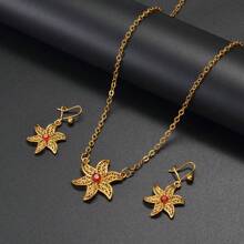 1set African Flower Pendant Necklaces Earring For Women Girls Mayotte Jewelry Wedding Birthday Party