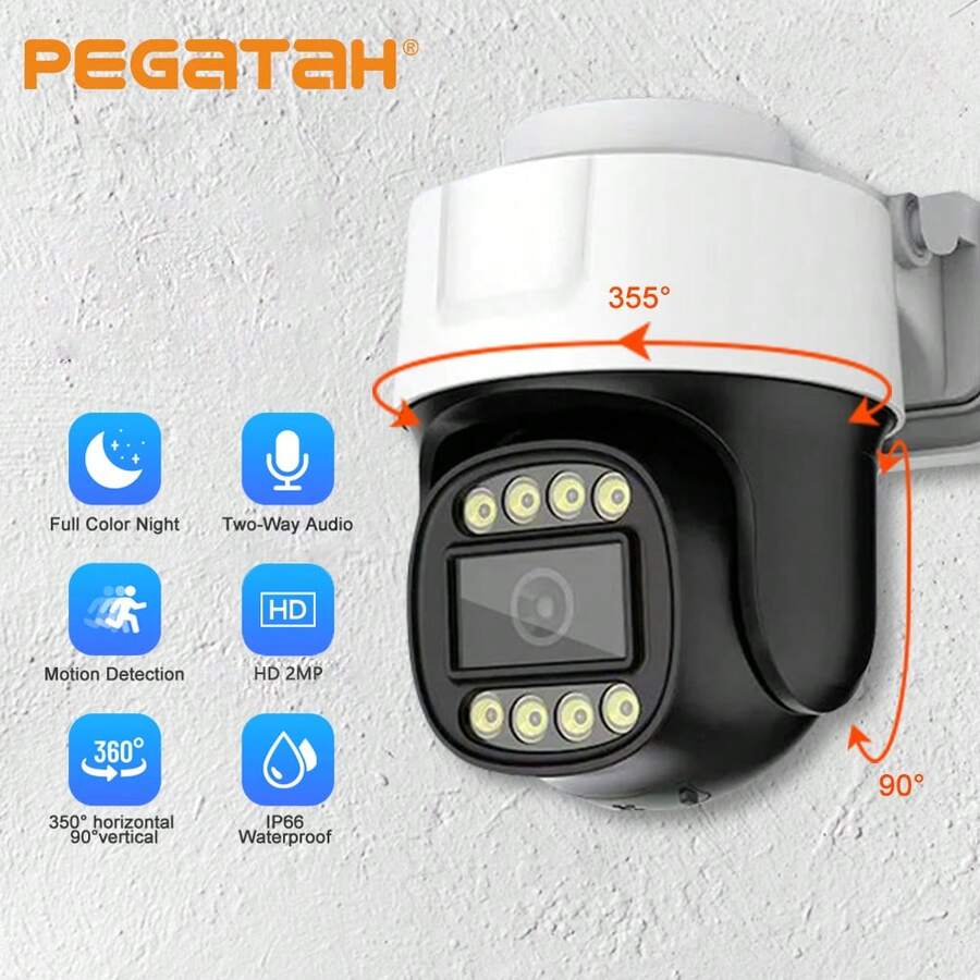 1080P AHD Camera, PTZ Pan Tilt Monitoring CCTV Camera, Outdoor IP66