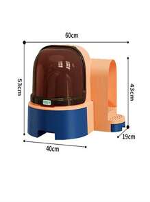 1pc Enclosed Litter Box Cat Tunnel, Spacious Cat Toilet With Drawer, Pet Supplies