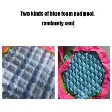 1個三環彩虹充氣游泳池，可攜式和可摺疊，適用於戶外水上遊戲和夏季使用 - 彩色 - 查看 6