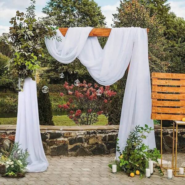 1 Pc Outdoor Wedding Arch Decoration Photo Background Curtain, Holiday Party Scene Decoration Props
