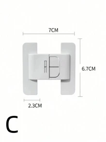 1pc Plastic Child Lock, Random Color (Standard Size/2pcs Pack/5pcs Pack/8pcs Pack/10pcs Pack, Style A) - White - View 11