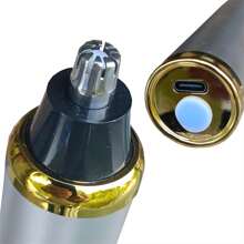 LARGNER 3 合 1 专业电动理发器：雕刻电动剃须刀、大功率往复式电动剃须刀、独立金属鼻毛修剪器、梳子、理发披肩、组合套装 - 銀色 - 查看 6