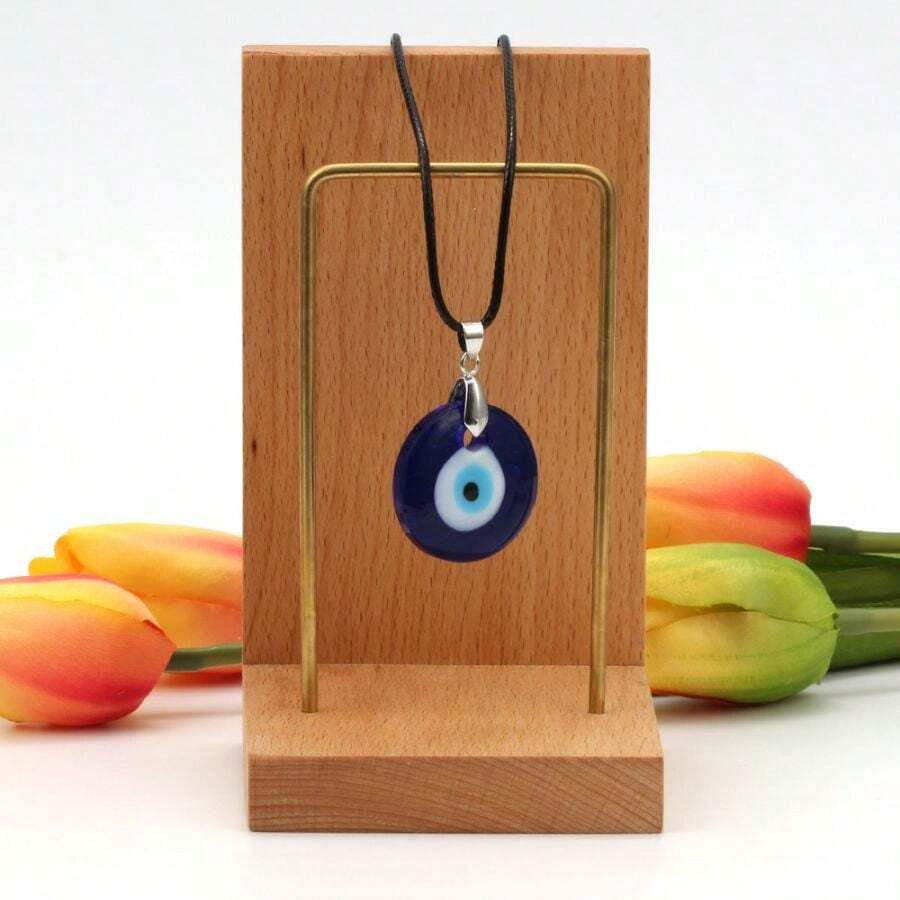 1pc boze oog blauw glas hanger Turkse blauwe oog sieraden sleutelbeen ketting eenvoudige ketting - kwaad oog - Bekijken 1