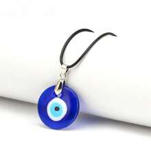 1pc boze oog blauw glas hanger Turkse blauwe oog sieraden sleutelbeen ketting eenvoudige ketting - kwaad oog - Bekijken 6