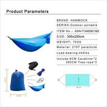 Portable Camping Hammock With Mosquito Net Double Outdoor Travel Tree Swing TENTt - 彩色 - 查看 6