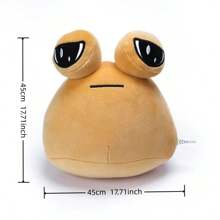 1pc Lovely 8.6-Inch Popular Game My Pet Alien Pou Stuffed Toy, Perfect Gift For Halloween, Thanksgiving And Christmas Decor - Monochrome - View 3