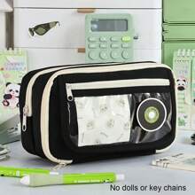 1个新款9层大容量铅笔盒，可爱女生设计，适合初高中学生，超大容量返校礼物 - 彩色 - 查看 9