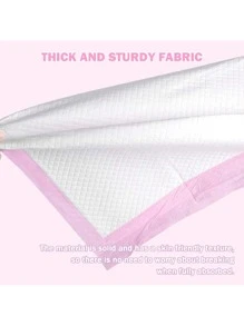 1 paquet de tapis à langer jetables pour bébé avec une grande absorbance et des caractéristiques imperméables, doux, portable et confortable, tapis isolant anti-urine, 25 pièces par paquet. Cadeau de décoration pour la famille et la baby shower - Rose bonbon - Voir 3
