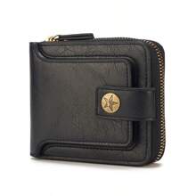 1 Pc Customized Photo Wallet,Personalized Picture Wallet, Short Wallet, Men's Zipper Wallet, Brown Color Custom Leatherette Wallet, Large Capacity Wallet, Multi-Card Slot Wallet, Custom Photo PU Leather Wallet, Money Holder, Personalized Father's Day Gift, Dad Wallet, Anniversary Gifts, Birthday Gift For Dad, Wedding Gift, Valentine's Day Present, Graduation Gift, Gift For Boyfriend/Him/Classmates/Dad/Husband