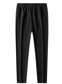1 Stück Herren unifarbene leichte, elastische Taillenhose für Lässig, Outdoor, Wandern, Laufen, Training, Fitness