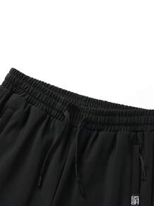 1 Stück Herren unifarbene leichte, elastische Taillenhose für Lässig, Outdoor, Wandern, Laufen, Training, Fitness
