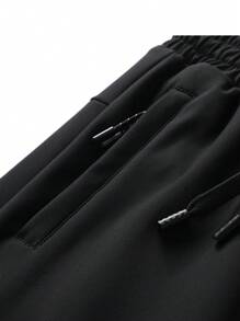 1 Stück Herren unifarbene leichte, elastische Taillenhose für Lässig, Outdoor, Wandern, Laufen, Training, Fitness