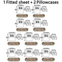 3入組現代簡約太空旅行圖案床上用品套裝-柔軟舒適的裝飾性床上用品，適用於臥室，客房和宿舍（包括1個床墊套和2個枕套） - 彩色 - 查看 2