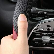 1 Stück Lenkradbezug für Autos, elastisch, ohne innere Ring, aus künstlichem PU-Leder, ein universeller komfortabler rutschfester Schutz für das Lenkrad für alle Jahreszeiten