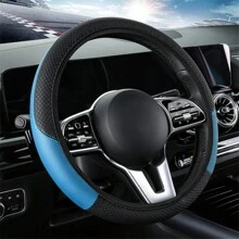 1 Stück Lenkradbezug für Autos, elastisch, ohne innere Ring, aus künstlichem PU-Leder, ein universeller komfortabler rutschfester Schutz für das Lenkrad für alle Jahreszeiten