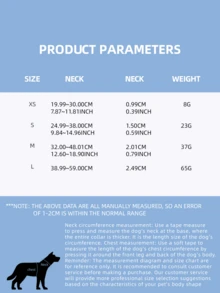 1 chiếc vòng cổ cho chó bằng polyester có in hình dành cho chó nhỏ/vừa, thoải mái và có thể điều chỉnh kích thước - Xanh đậm - Xem 2