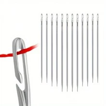 12pcs/24pcs/48pcs Side Hole Needles, Free Threading Needle, Sewing Needle Easy For The Elderly To Use - Gold - View 15