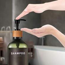 Bathroom Shampoo Dispenser & Hair Conditioner Shampoo Sub-Bottling Bottle 3pcs/Set 500ml - Green - View 3