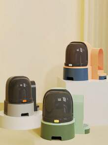 1pc Enclosed Litter Box Cat Tunnel, Spacious Cat Toilet With Drawer, Pet Supplies