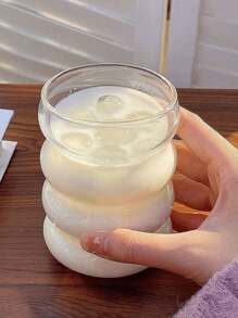 1/4 件 14 盎司厚冰咖啡玻璃杯套装，冷萃拿铁杯，鸡尾酒杯，啤酒杯，非常适合盛放水、苏打水、茶、礼物 - 圈圈杯 - 查看 14