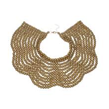 1pc Exaggerated Women's Multi-Color Bohemian Wood Beaded Shawl Necklace For Party Accessories