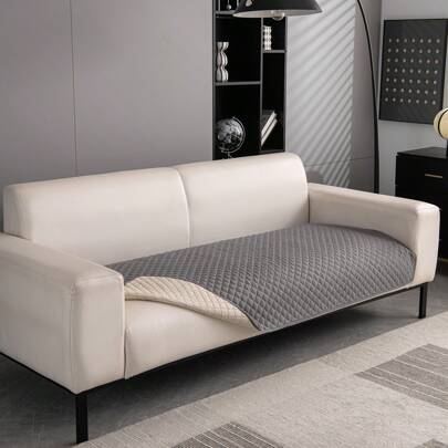 1st enfärgad pläd, vattentät halkskyddande tunn filt för husdjur, lämplig för små/medelstora katter och hundar, kan användas som sofföverdrag för husdjur (1-4-sits)