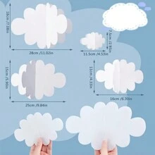 16pcs/Set 3D Cloud Decor Hanging Cloud Ceiling Party Decorations Lifelike Cloud Ornament
