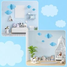16pcs/Set 3D Cloud Decor Hanging Cloud Ceiling Party Decorations Lifelike Cloud Ornament