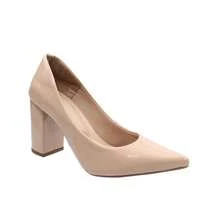 Scarpin Feminino Nude Bico Clássico Salto Alto Confortável Moda
