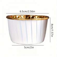 Bộ 50 Cốc Làm Bánh Muffin Bằng Nhôm Bóng Đầy Màu Sắc – Chịu Nhiệt, Lót Bánh Có Thể Tháo Rời Để Nướng, Phụ Kiện Nhà Bếp Bền Đẹp - Nhiều màu - Xem 2