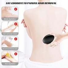 1 pieza Epilador de Body de cristal, depilación física sin dolor, Epilador de cristal suave fácil de limpiar, herramienta para eliminación de vello - Multicolor - Ver 3