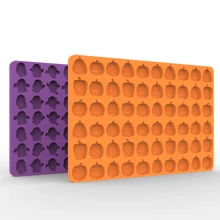 Khuôn Halloween 60 Khoang Khuôn Bí Ngô Mini 70 Khoang Ma Khuôn Lễ Tạ Ơn Halloween Kẹo Dẻo, Kẹo, Sô Cô La, Bánh Quy - Nhiều màu - Xem 12