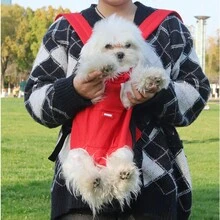 便攜式寵物背包，透氣貓狗背包，適用於2.5-4公斤的寵物攜帶袋 - 彩色 - 查看 3