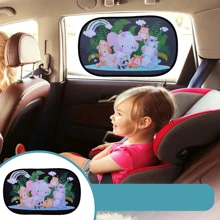 2入組汽車側窗PVC靜電膜+吸盤卡通防曬罩 - 彩色 - 查看 4