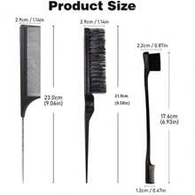 適用於假髮的髮蠟棒,附黑色刷子床頭棒邊緣控制順滑棒髮用髮油棒非油膩造型髮蠟2.7盎司,持久,用於控制鬢角亂燙髮的暫時造型產品