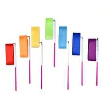 7pcs Colorful Dance Ribbons With Wand - Perfect For Dancer And Gymnast Performances And Party Supplies - Multicolor - View 2