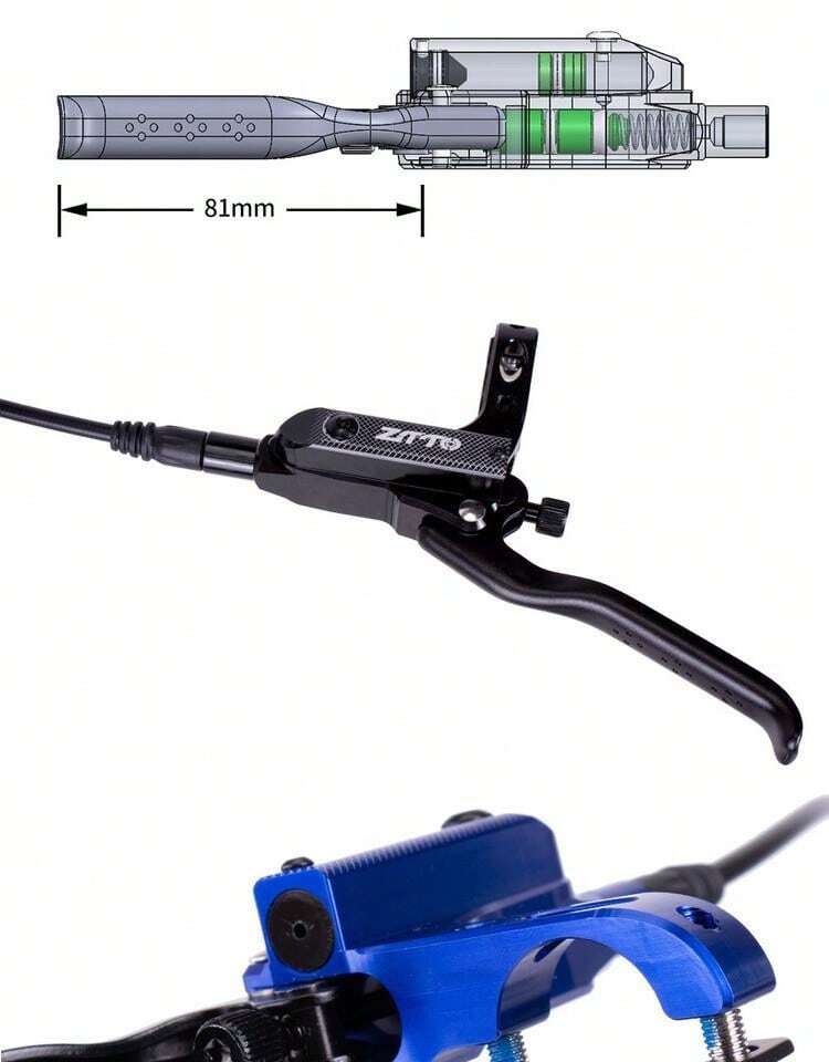 ZTTO M840 MTB 4ピストン自転車用油圧ディスクブレーキ、冷却パッド、オイル圧ロードバイクローターキャリパーIS PM取り付け可能 ...