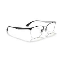Ray-Ban Gafas rectangulares unisex RX6421 - Plata negra - Ver 8