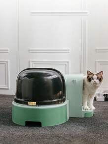 1pc Enclosed Litter Box Cat Tunnel, Spacious Cat Toilet With Drawer, Pet Supplies